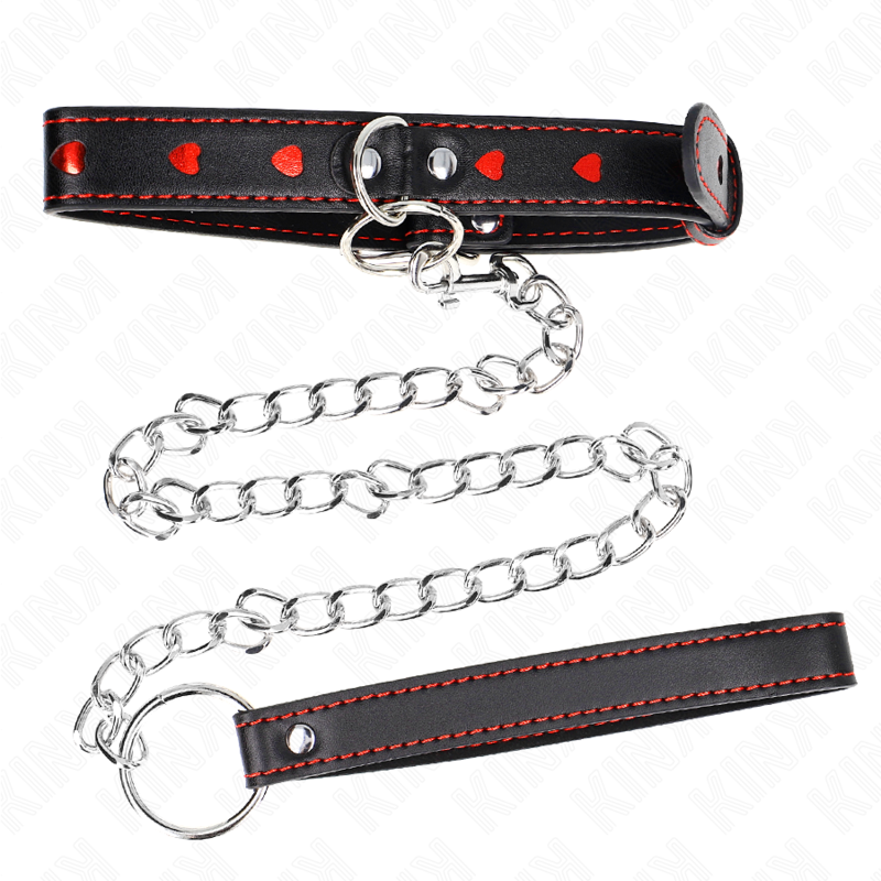 KINK COLLAR & GAG Collier Bracelet 65 Cm Détails Coeur 52,5 X 2,5 Cm — vue arrière