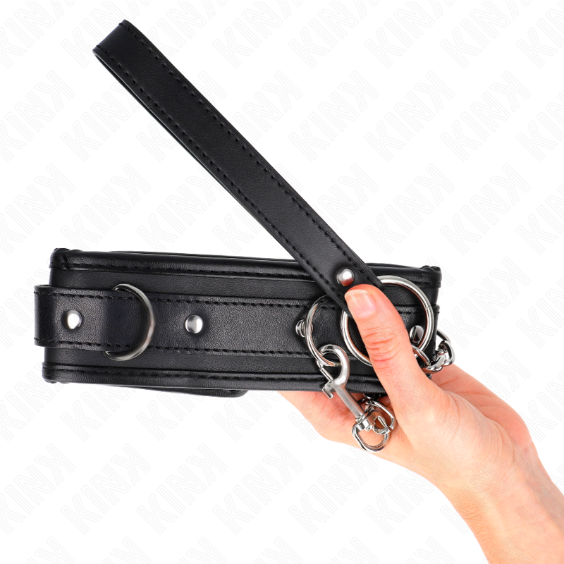 KINK COLLAR & GAG Collier Modèle Basic Laisse 65 Cm Modèle 1 53 X 6 Cm — vue arrière