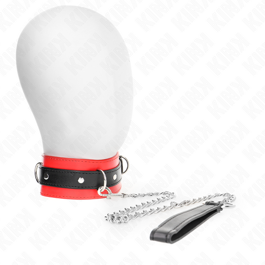 KINK COLLAR & GAG Collier Ceinture 65 Cm Sangle Rouge 54 X 4,5 Cm - Aura Intime