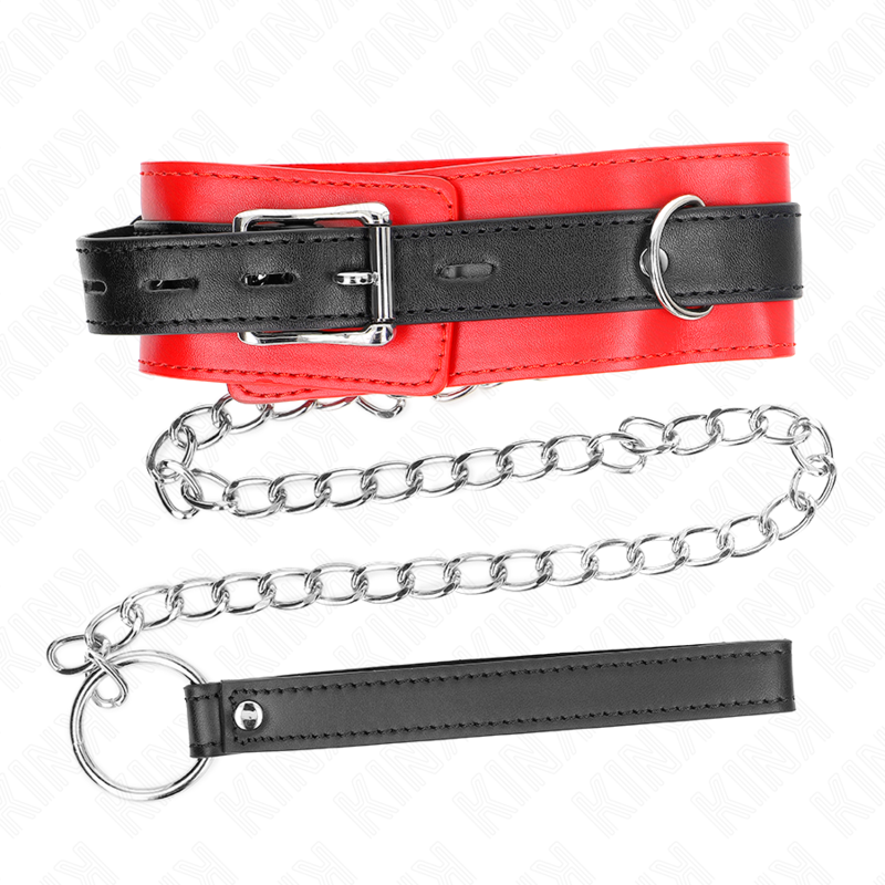 KINK COLLAR & GAG Collier Ceinture 65 Cm Sangle Rouge 54 X 4,5 Cm — accessoires inclus