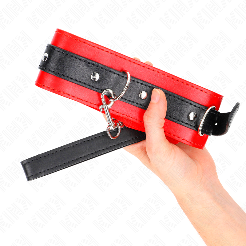 KINK COLLAR & GAG Collier Ceinture 65 Cm Sangle Rouge 54 X 4,5 Cm — vue arrière