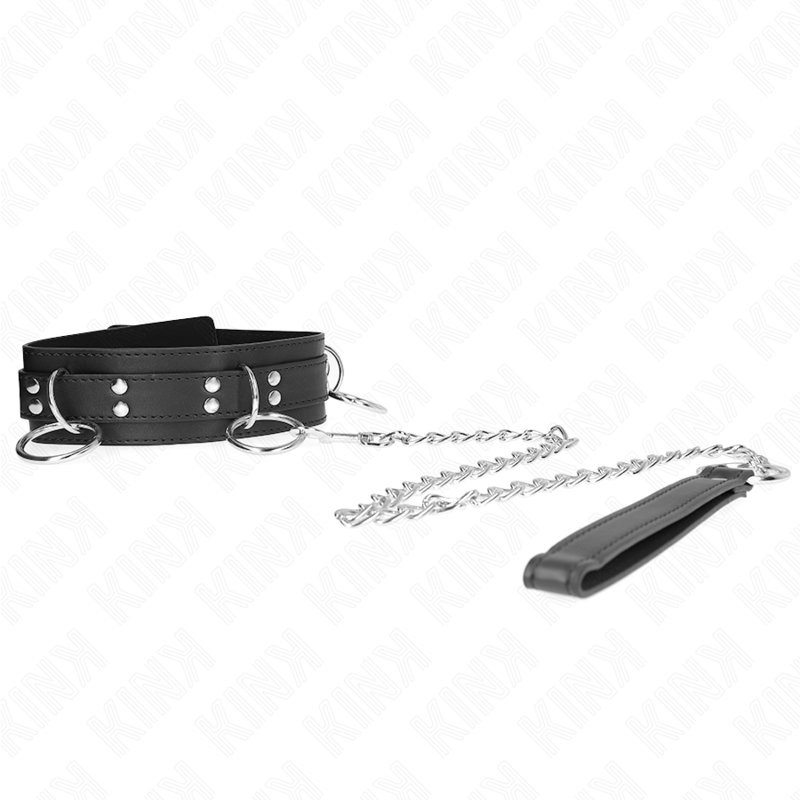 KINK COLLAR & GAG Collier Esclavage 3 Anneaux Sangle 80 Cm 53 X 5 Cm — vue alternative