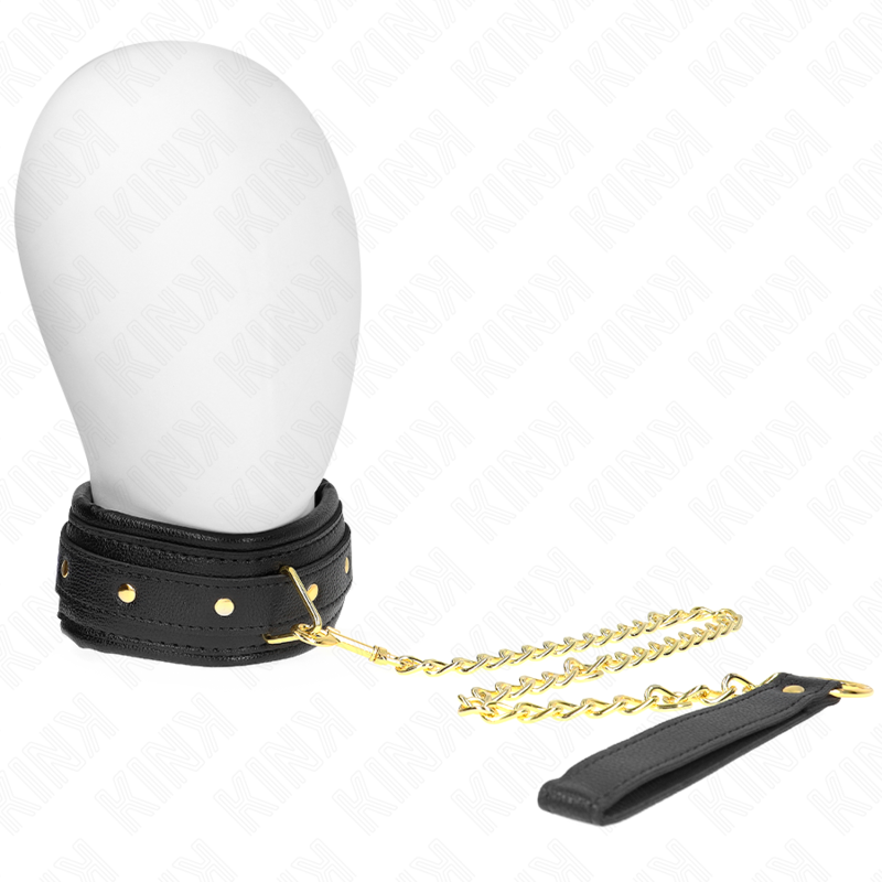 KINK COLLAR & GAG Collier Bracelet Imitation Cuir Éponge Modèle 1 Réglable ... - Aura Intime