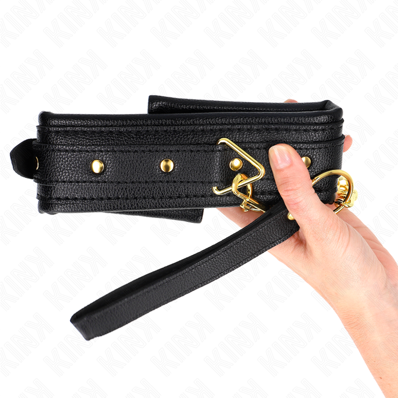 KINK COLLAR & GAG Collier Bracelet Imitation Cuir Éponge Modèle 1 Réglable ... — accessoires inclus