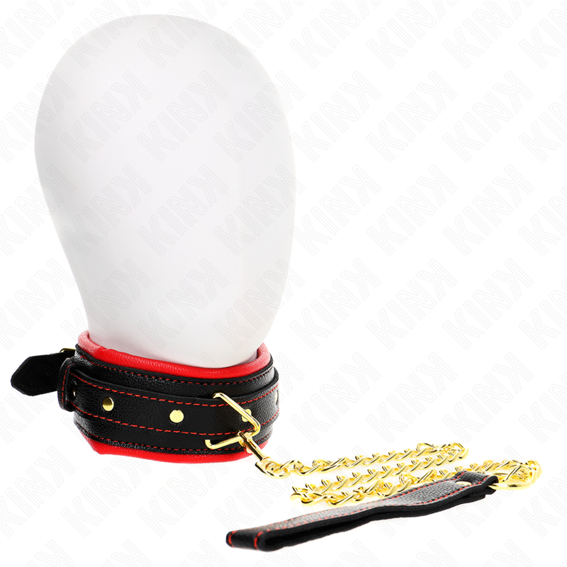 KINK COLLAR & GAG Collier Bracelet Imitation Cuir Éponge Modèle 2 Réglable ... - Aura Intime