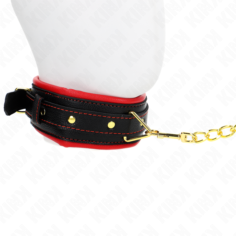 KINK COLLAR & GAG Collier Bracelet Imitation Cuir Éponge Modèle 2 Réglable ... — vue arrière