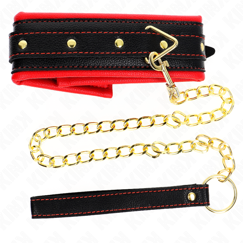 KINK COLLAR & GAG Collier Bracelet Imitation Cuir Éponge Modèle 2 Réglable ... — vue détaillée