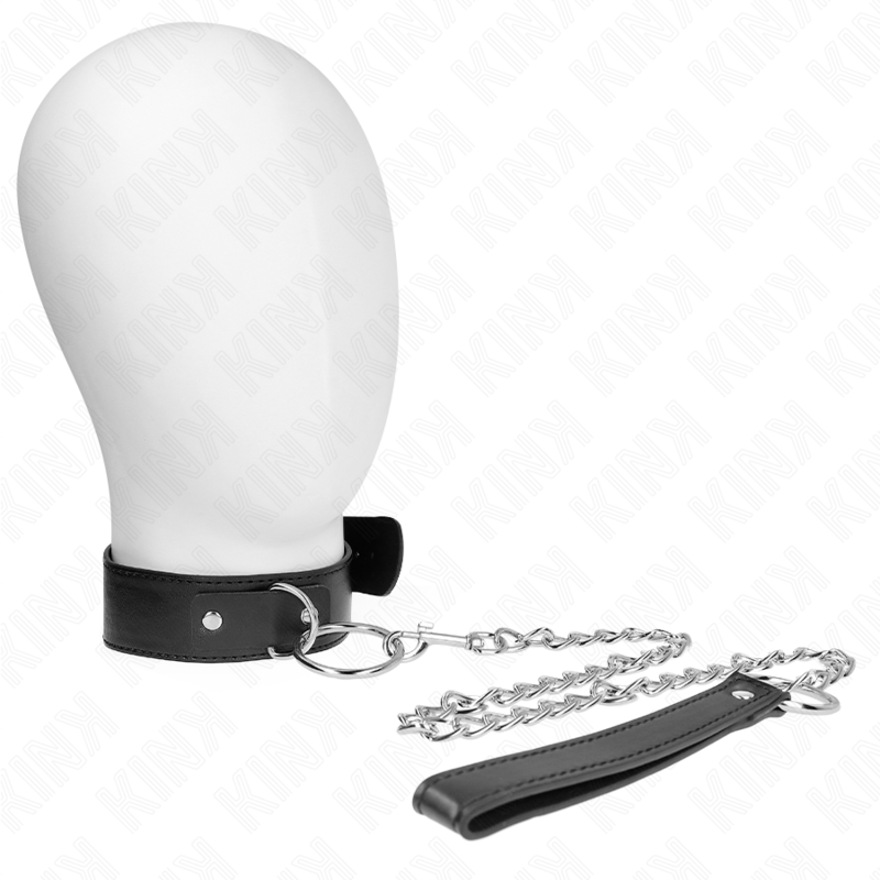 KINK COLLAR & GAG Collier Modèle Basic Laisse Modèle 4 Réglable 36-43 Cm - Aura Intime