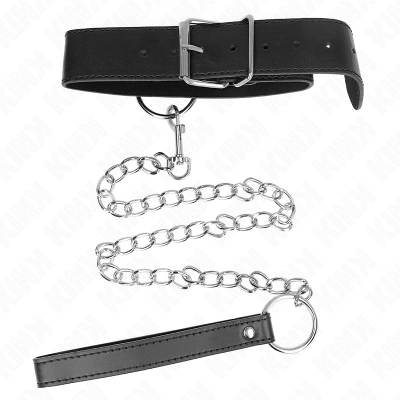 KINK COLLAR & GAG Collier Modèle Basic Laisse Modèle 4 Réglable 36-43 Cm — accessoires inclus