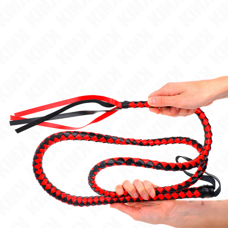 KINK IMPACT & TOUCH Fouet Long Serpent Rouge 210 Cm — vue alternative