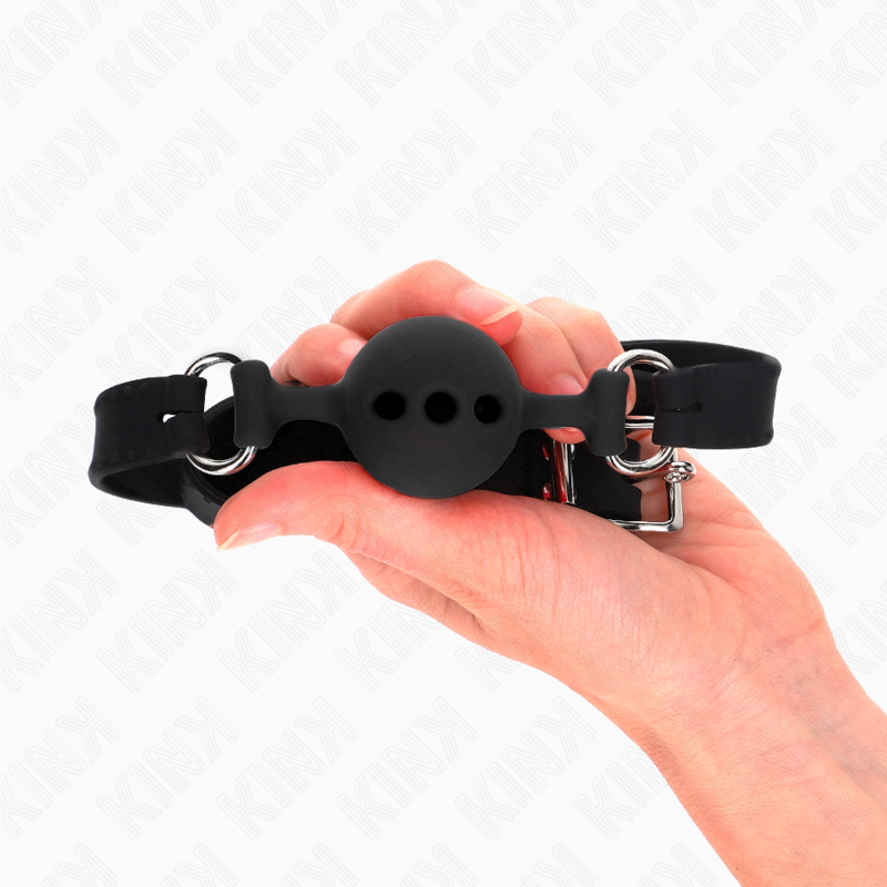 KINK COLLAR & GAG Bâillon Entièrement Silicone 55 X 2 Cm Boule 4 Cm Taille ... — vue arrière