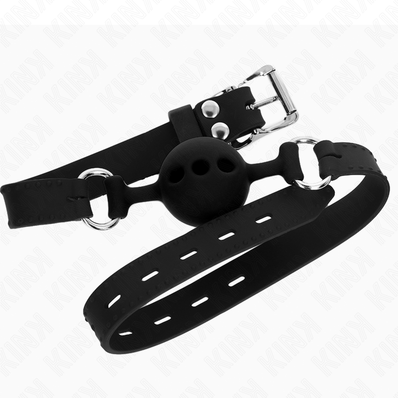 KINK COLLAR & GAG Bâillon Entièrement Silicone 55 X 2 Cm Boule 4 Cm Taille ... — vue détaillée