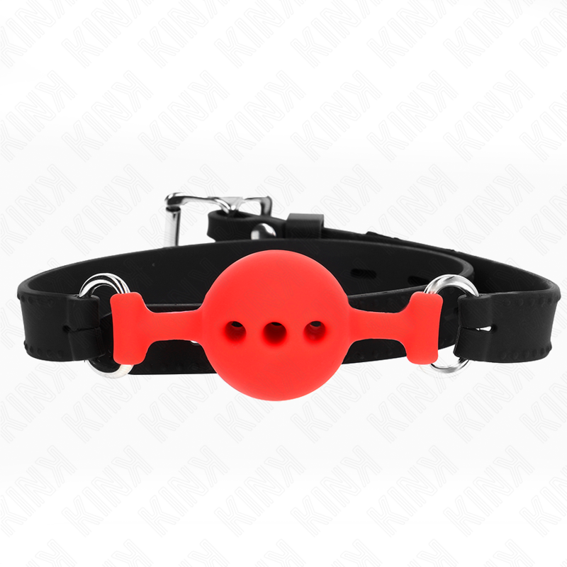 KINK COLLAR & GAG Bâillon Entièrement Silicone 55 X 2 Cm Boule 4 Cm Taille ... - Aura Intime