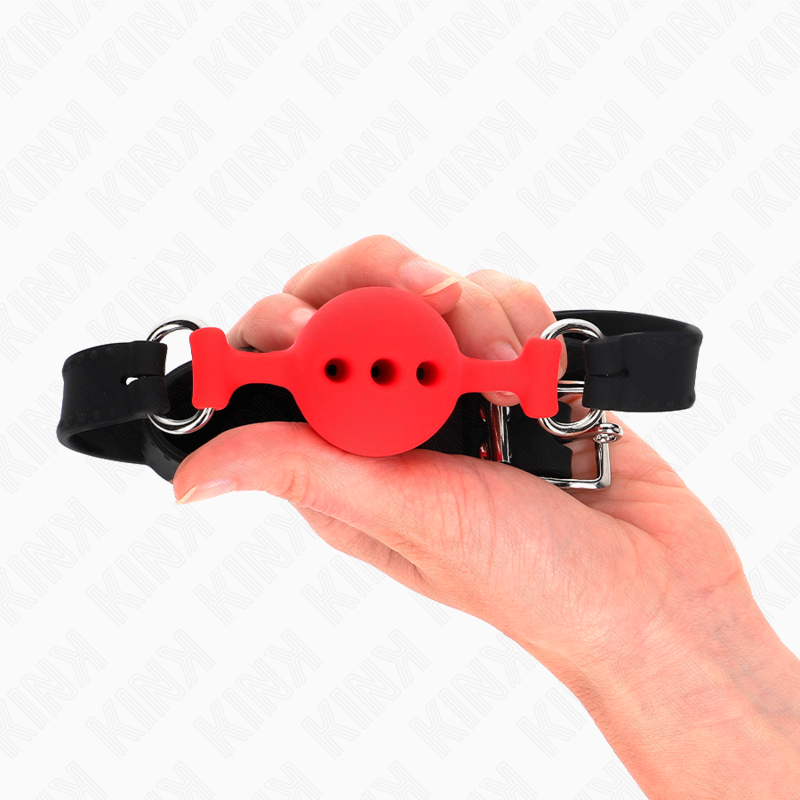KINK COLLAR & GAG Bâillon Entièrement Silicone 55 X 2 Cm Boule 4 Cm Taille ... — vue détaillée