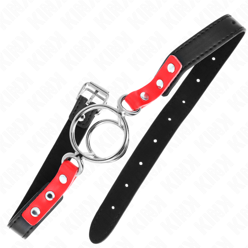 KINK COLLAR & GAG Gag Plusieurs O-Rings 4 / 4,8 Cm Rouge 38 X 56 Cm — vue alternative