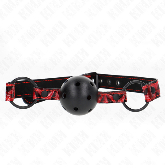 KINK COLLAR & GAG Boule Motif Diamant 4,5 Cm Gag Modèle 2 64,5 Cm Réglable ... - Aura Intime