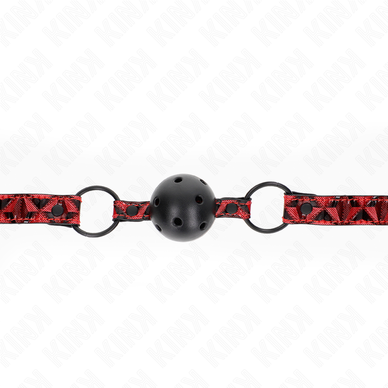 KINK COLLAR & GAG Boule Motif Diamant 4,5 Cm Gag Modèle 2 64,5 Cm Réglable ... — vue arrière
