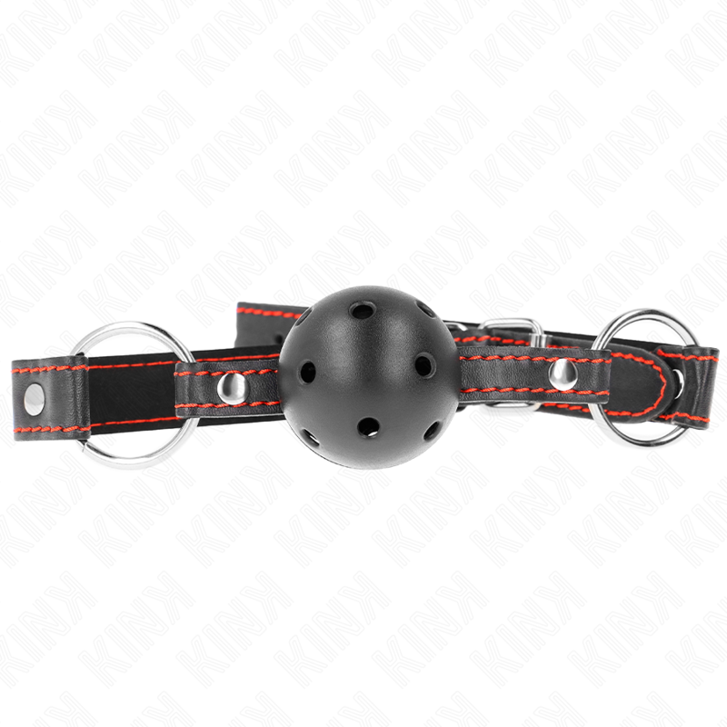 KINK COLLAR & GAG Bag-Balle Creux Dur Noir Modèle 2 65 X 2,5 Cm - Aura Intime
