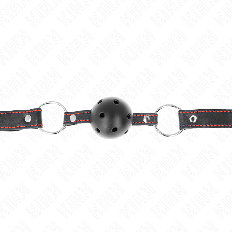 KINK COLLAR & GAG Bag-Balle Creux Dur Noir Modèle 2 65 X 2,5 Cm — vue arrière