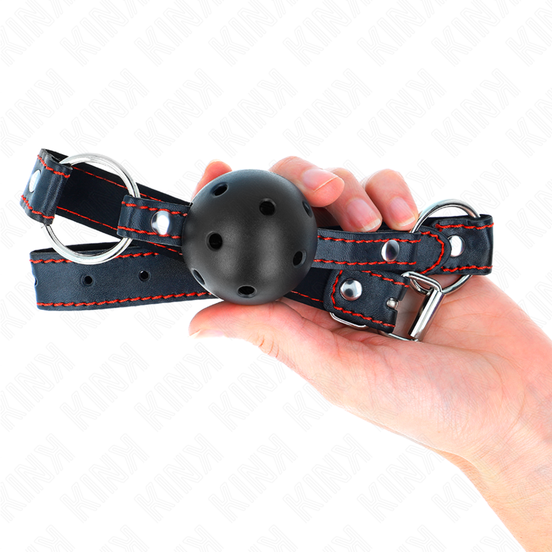 KINK COLLAR & GAG Bag-Balle Creux Dur Noir Modèle 2 65 X 2,5 Cm — vue alternative