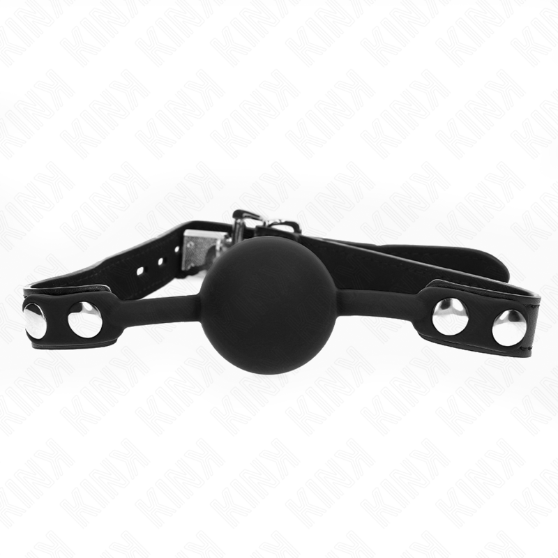 KINK COLLAR & GAG Modèle 1 Bille Silicone 4 Cm Bag Serrure 60 X 2 Cm - Aura Intime