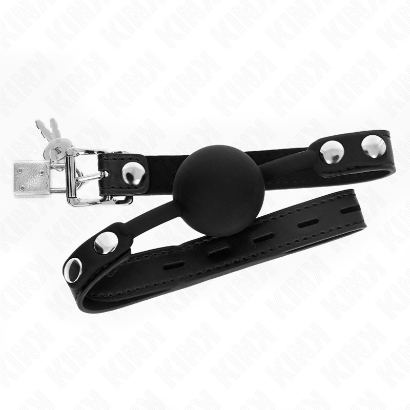 KINK COLLAR & GAG Modèle 1 Bille Silicone 4 Cm Bag Serrure 60 X 2 Cm — vue détaillée
