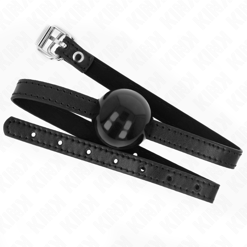 KINK COLLAR & GAG Balle Solide Simple Noire 4 Cm Bag 65 X 1,5 Cm — vue détaillée