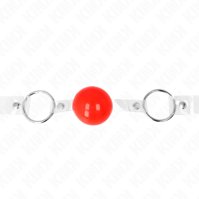 KINK COLLAR & GAG Balle Pvc Transparente Rouge 4 Cm Bag Ajustable — vue arrière