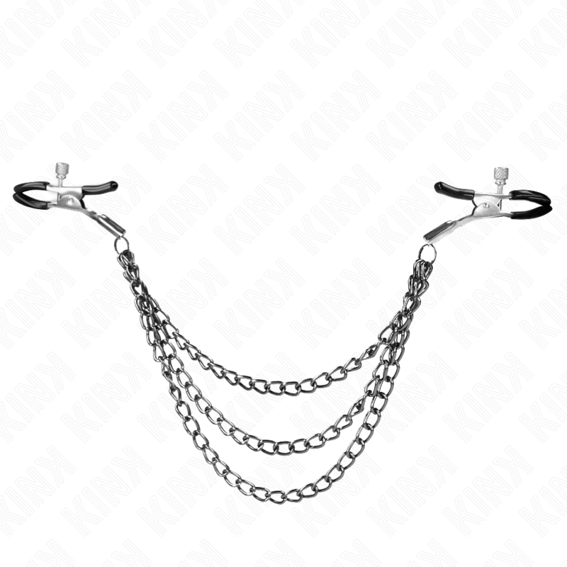 KINK NIPPLE GRIP Pinces À Metelier 3 Chaînes Noires 20/23/28 Cm — vue détaillée