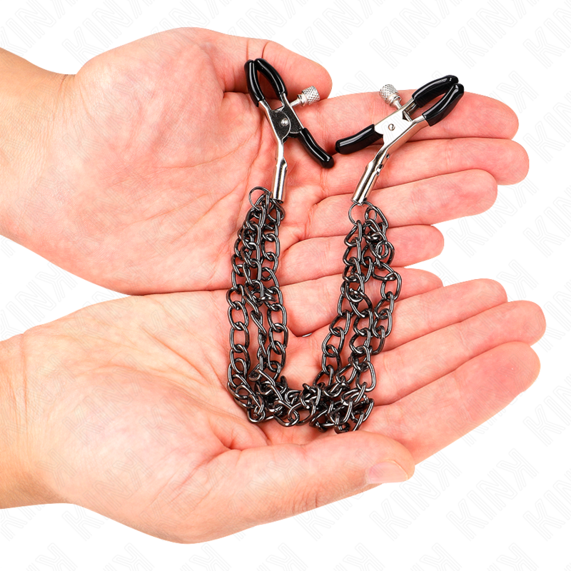 KINK NIPPLE GRIP Pinces À Metelier 3 Chaînes Noires 20/23/28 Cm — vue alternative