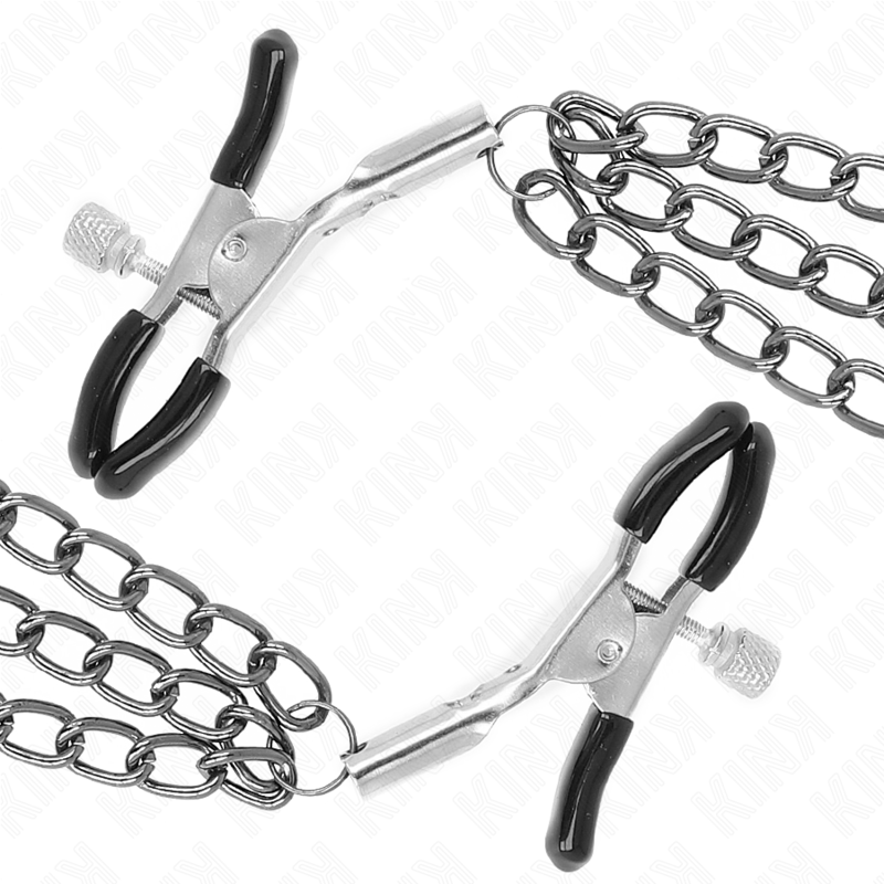 KINK NIPPLE GRIP Pinces À Metelier 3 Chaînes Noires 20/23/28 Cm — vue arrière