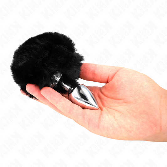 KINK PLEASURE PLUGS Bouchon Acier Inoxydable 7 X 3 Cm Queue Lapin Fausse Four... - Aura Intime