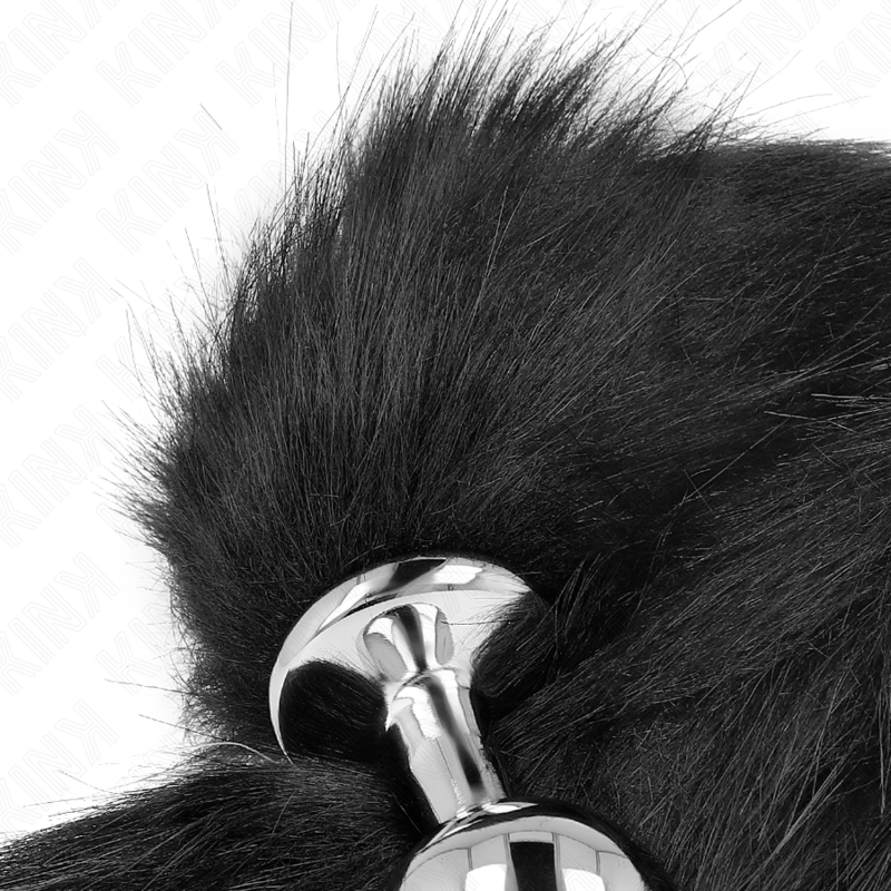 KINK PLEASURE PLUGS Plug Anal Taille M 8 X 3,5 Cm Queue Synthétique 40 Cm Noir — vue alternative