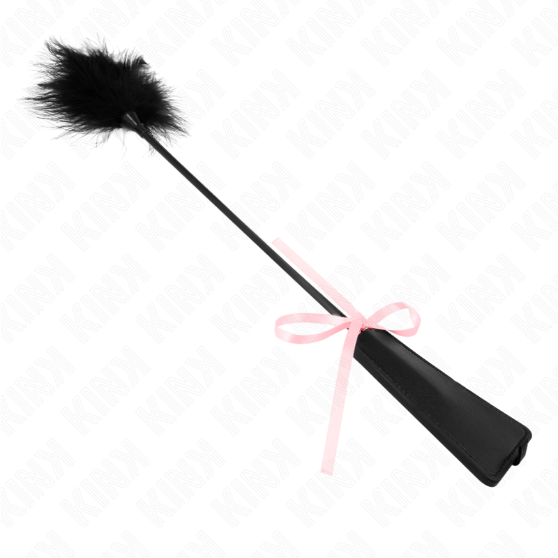KINK IMPACT & TOUCH Plumes Chacouillées Noeud Ruban Rose 49 Cm — accessoires inclus
