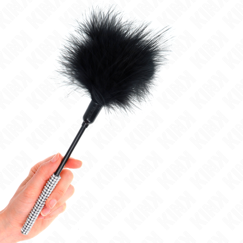 KINK IMPACT & TOUCH Plumes Chacouilles Manche Strass 27 Cm - Aura Intime