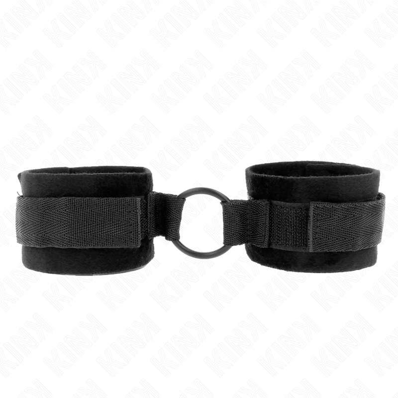 KINK WRIST RESTRAINT Manchettes Débutant Fourrure 25 Cm O-Ring 4 Cm Noir Ajust... — vue détaillée
