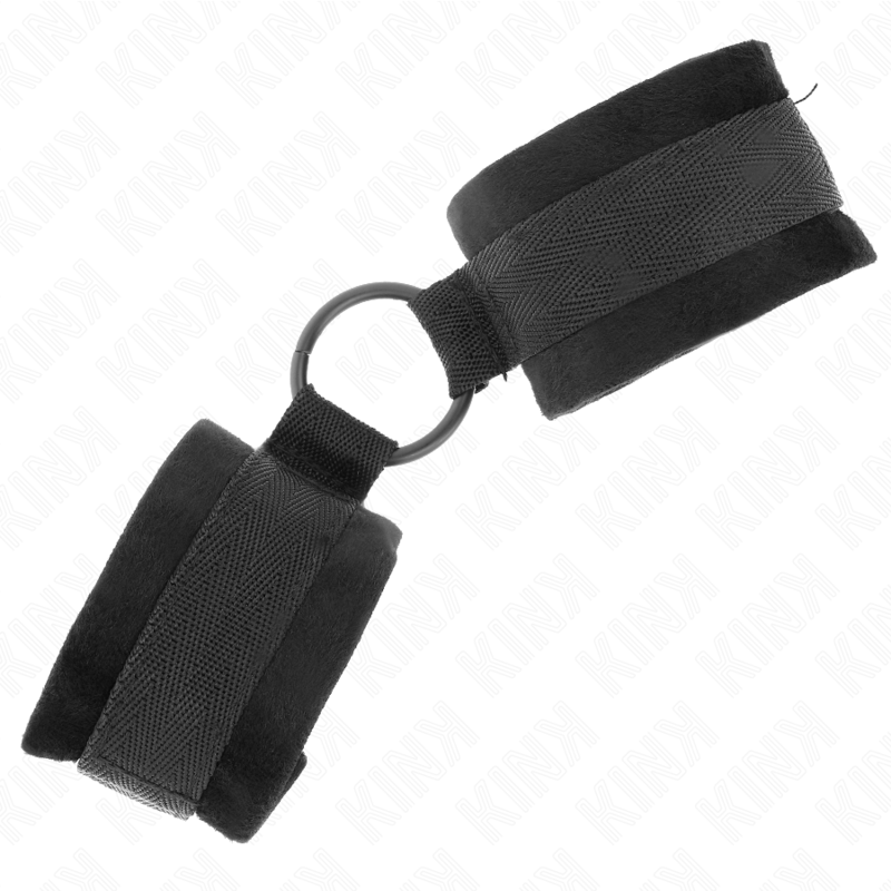KINK WRIST RESTRAINT Manchettes Débutant Fourrure 25 Cm O-Ring 4 Cm Noir Ajust... — vue alternative
