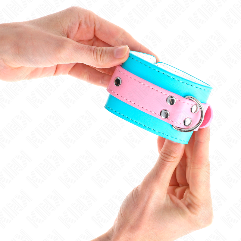 KINK WRIST RESTRAINT Mignons Attentes-Poignets Bleu/Rose Ajustables 16-28 Cm X... — vue arrière