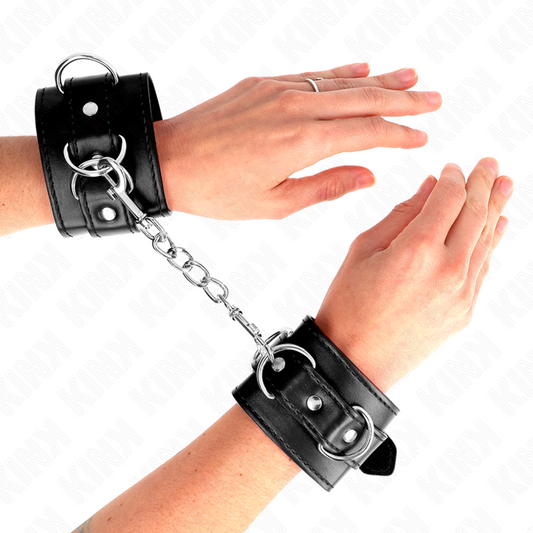 KINK WRIST RESTRAINT 3 Appareils-Poignets Ajustables Noir 17,5-25 Cm X 6 Cm - Aura Intime