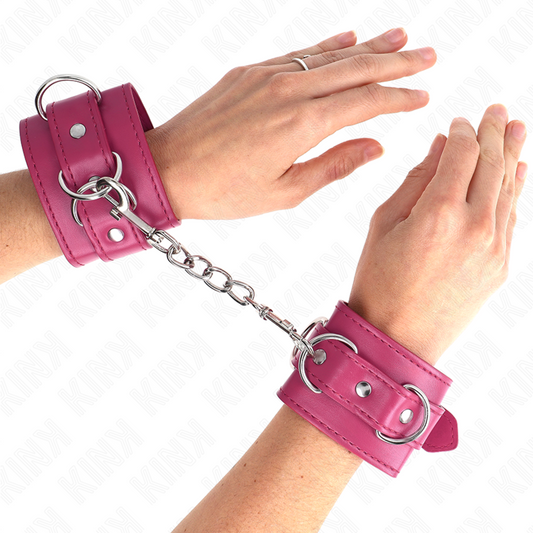 KINK WRIST RESTRAINT 3 Appareils-Poignets Ajustables Rose 17,5-25 Cm X 6 Cm - Aura Intime