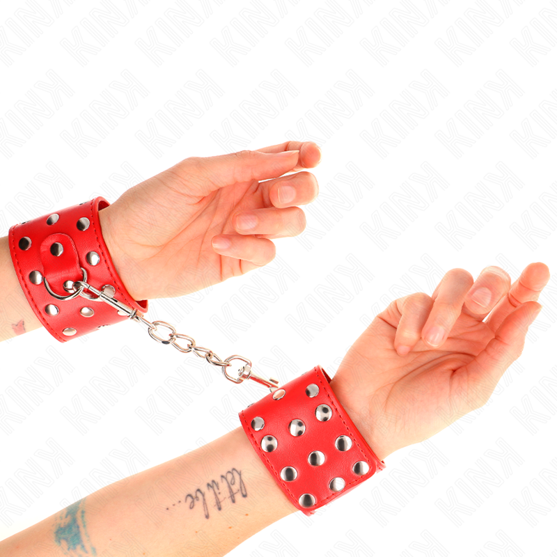 KINK WRIST RESTRAINT Appareils Retenue Poignets Fermeture Pression Pleine Rive... - Aura Intime
