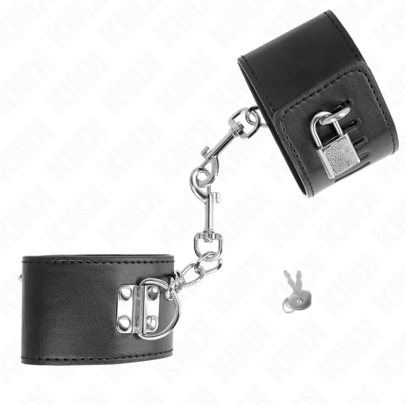 KINK WRIST RESTRAINT Appui-Poignets Fermeture Par Cadenas Noir Ajustable 16-23... — vue alternative