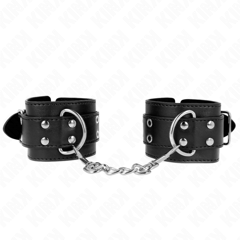 KINK WRIST RESTRAINT Appui-Poignets Double Boucle Noir Ajustable 19-26 Cm — vue détaillée
