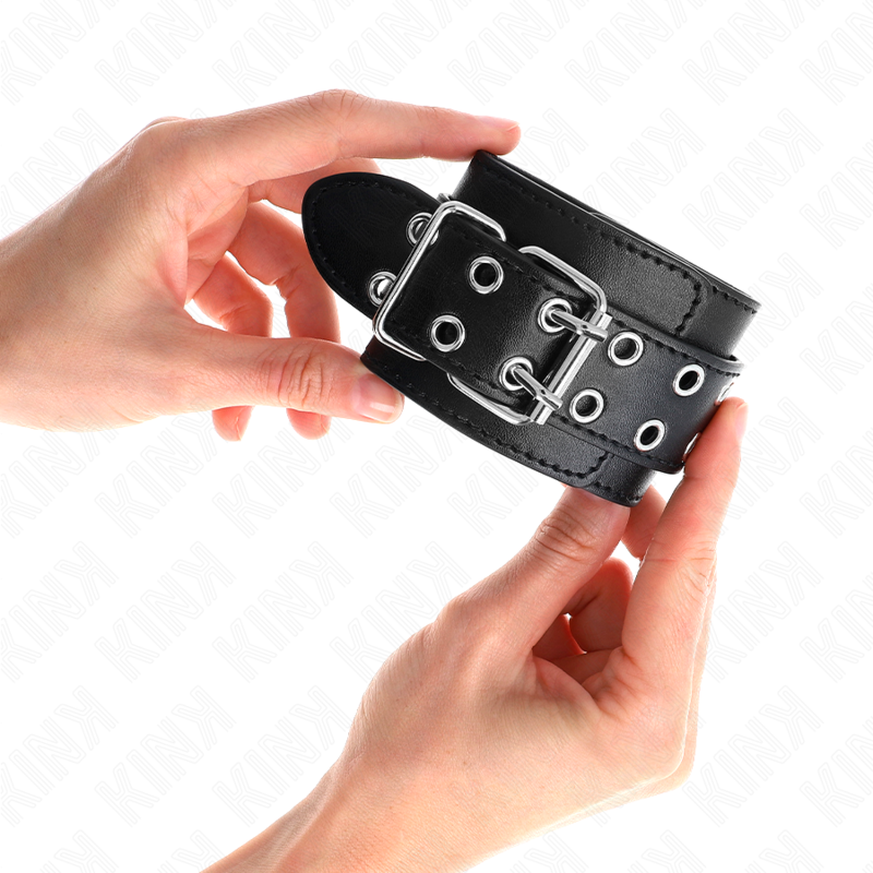 KINK WRIST RESTRAINT Appui-Poignets Double Boucle Noir Ajustable 19-26 Cm — vue arrière