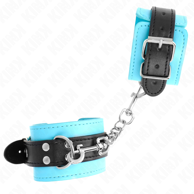 KINK WRIST RESTRAINT Appareils-Poignets À Crochet Doublés Fourrure Bleu Ajusta... — vue alternative