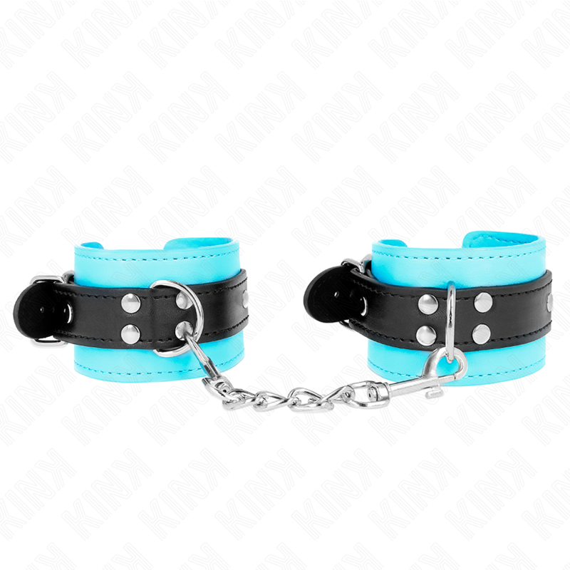 KINK WRIST RESTRAINT Appareils-Poignets À Crochet Doublés Fourrure Bleu Ajusta... — vue détaillée