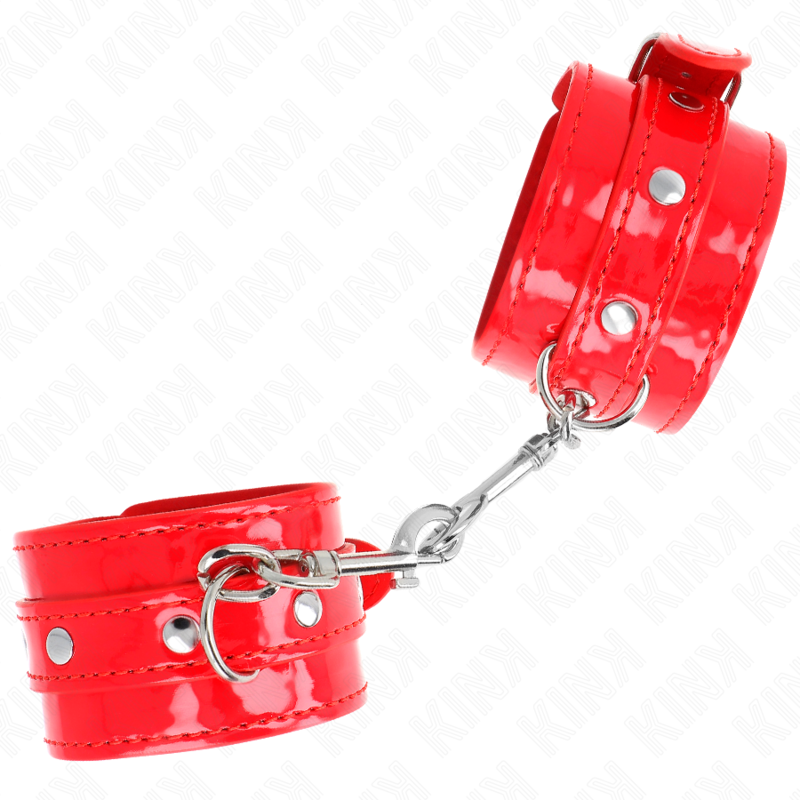 KINK WRIST RESTRAINT Manchettes Brillantes Rouge Ajustables 23-33 Cm — vue alternative