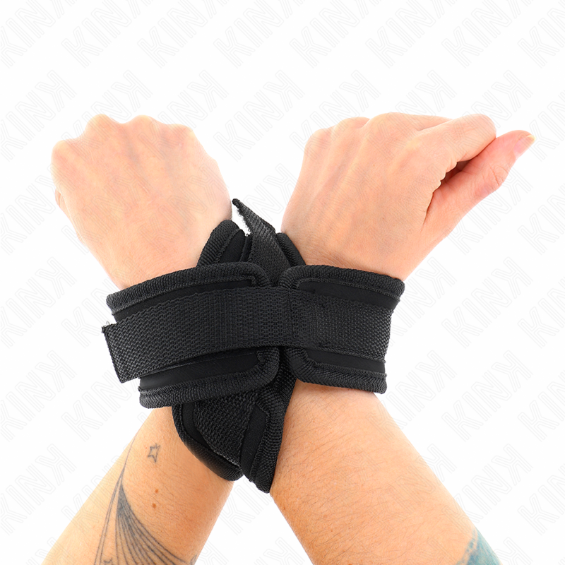 KINK WRIST RESTRAINT Poignets Croisés Noir 34 X 5,5 Cm — vue arrière