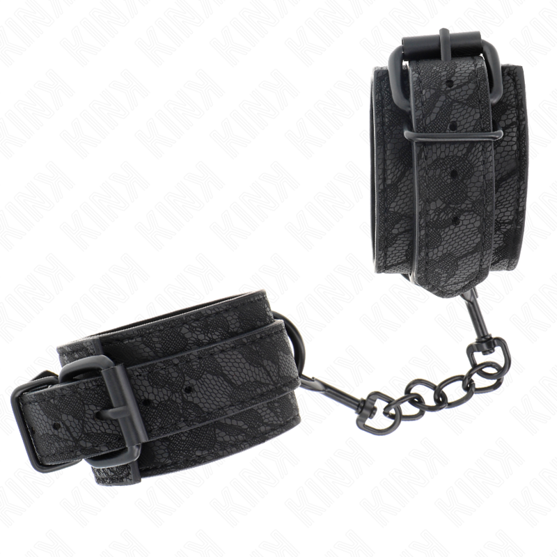 KINK WRIST RESTRAINT Poignets Recouverts Dentelle Foncée Réglable Noir 19-26 Cm — vue alternative