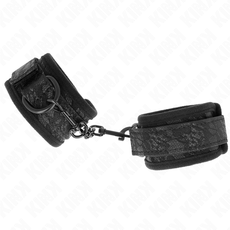 KINK WRIST RESTRAINT Poignets Recouverts Dentelle Foncée Néoprène Ajustable No... — vue alternative